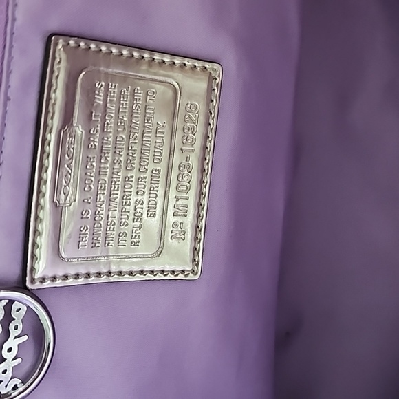 Coach poppy gold and white patchwork tote - Picture 4 of 7